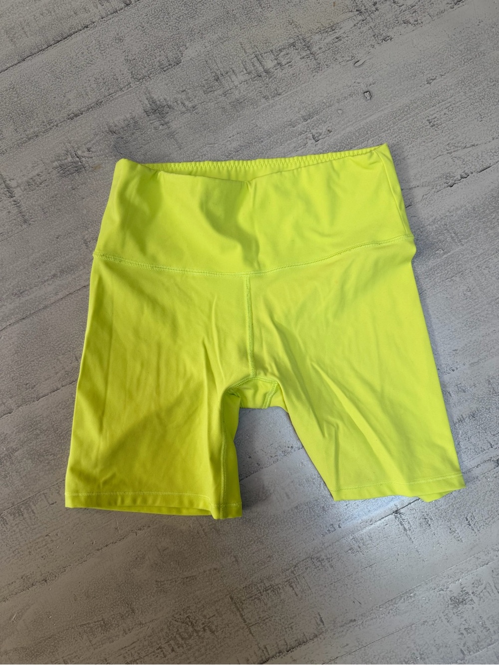 SKIMS Neon Lime High-Waist Bike Shorts